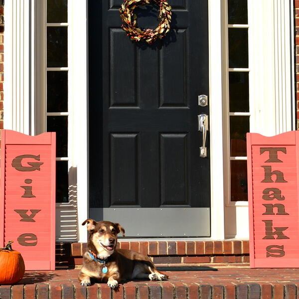 Repurposed Wood Shutters Sign For Thanksgiving Repurposed Wood Shutters Sign For Thanksgiving