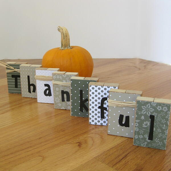 Thanksgiving Blocks Decor Thanksgiving Blocks Decor