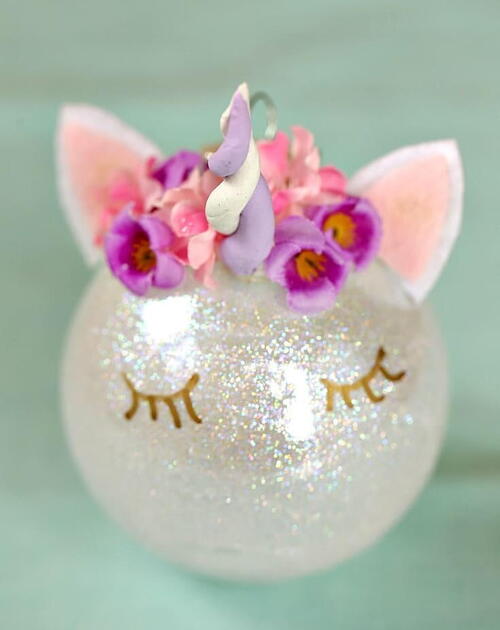 DIY Unicorn Christmas Ornament DIY Unicorn Christmas Ornament