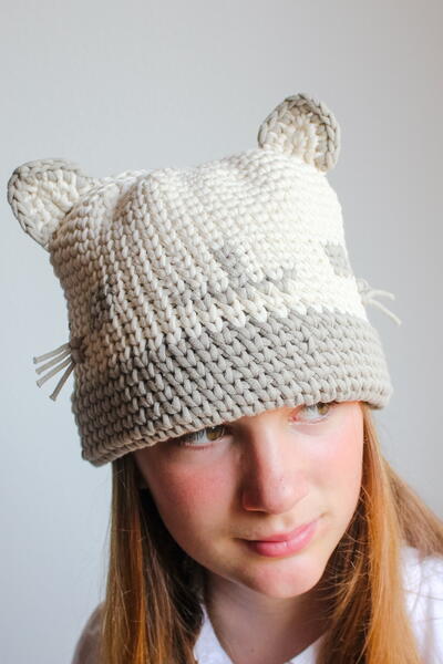 Kitty Cat Face Hat