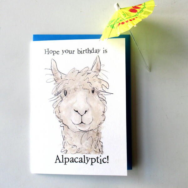 Free Printable Alpaca Birthday Greeting Card Free Printable Alpaca Birthday Greeting Card