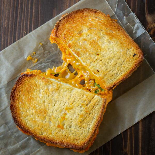 Cheddar Pumpkin Grilled Cheese