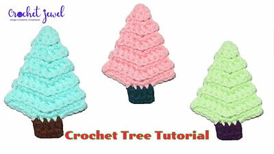 How To Crochet A Christmas Tree Garland Tutorial