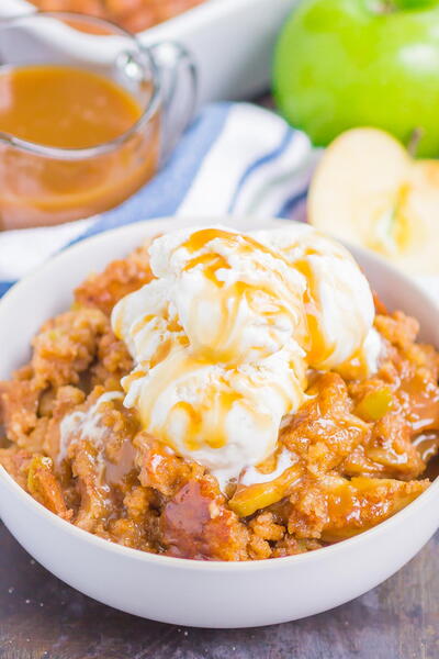 Caramel-drizzled Easy Apple Cobbler Caramel-drizzled Easy Apple Cobbler