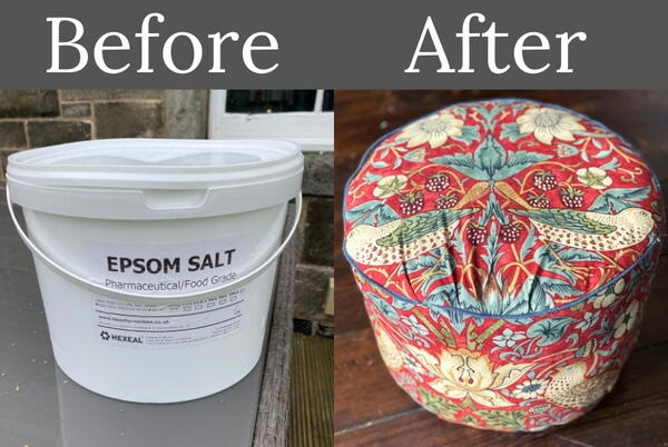 Diy Footstool From A Plastic Tub Diy Footstool From A Plastic Tub