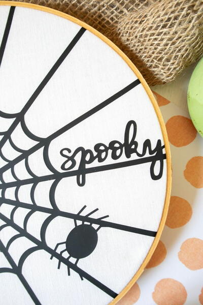 Spider Web Halloween Hoop Art Spider Web Halloween Hoop Art