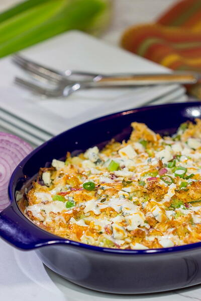 Buffalo Chicken Pierogi Bake Buffalo Chicken Pierogi Bake