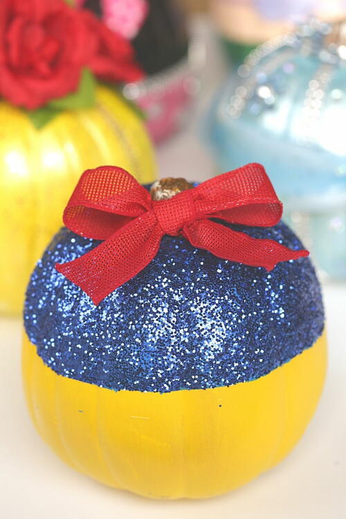 No Carve Snow White Glitter Pumpkin No Carve Snow White Glitter Pumpkin