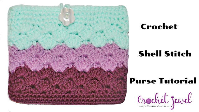 Crochet Shell Clutch Crochet Shell Clutch