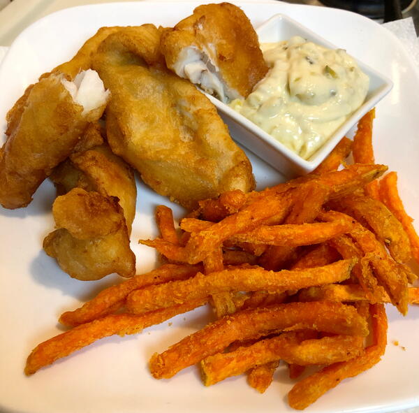 Crispy Beer Battered Fish Crispy Beer Battered Fish
