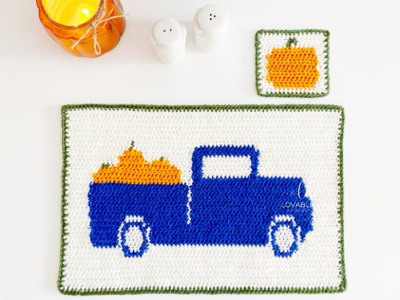 Fall Placemat Coaster Set Fall Placemat & Coaster Set