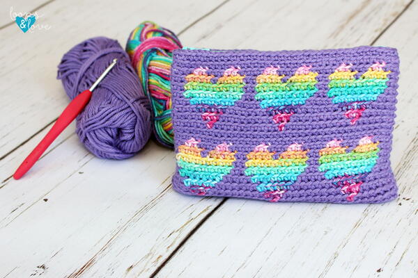 Rainbow Hearts Pouch Rainbow Hearts Pouch