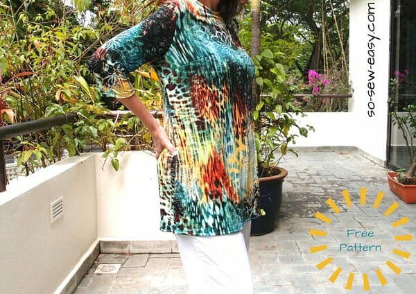 Flared T-shirt Free Pattern Flared T-shirt Free Pattern