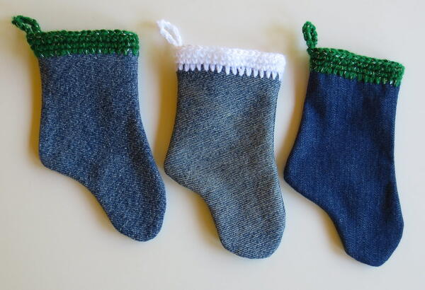 Denim Christmas Stockings Denim Christmas Stockings