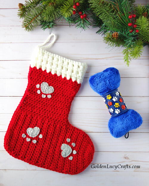 Crochet Stocking For Your Furry 4-legged Friends Crochet Stocking For Your Furry 4-legged Friends