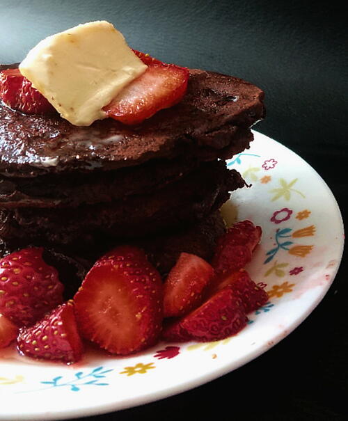 Double Chocolate Pancakes - Gluten Dairy And Egg Free Double Chocolate Pancakes - Gluten, Dairy And Egg Free