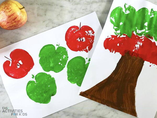 Apple Stamping Craft For Kids Apple Stamping Craft For Kids