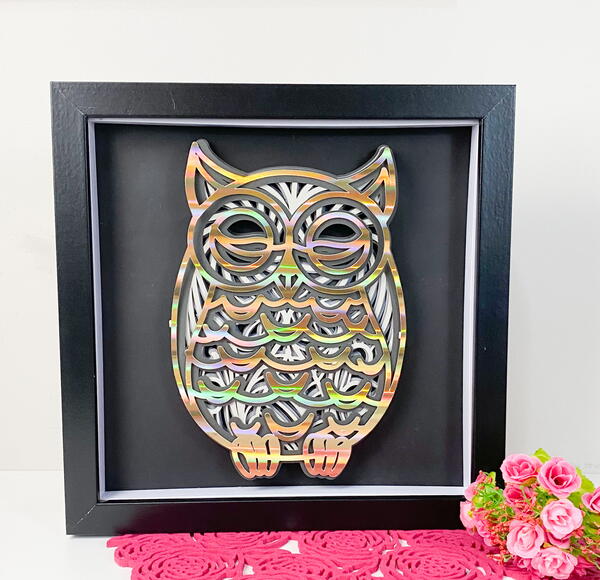 Multilayered 3D Mandala Paper Owl