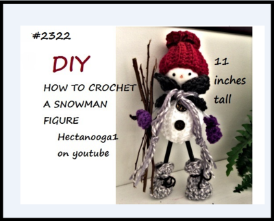 Long Legged Crochet Snowman