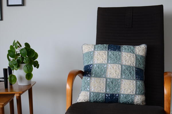 Clover Leaf Granny Square Pillow Clover Leaf Granny Square Pillow