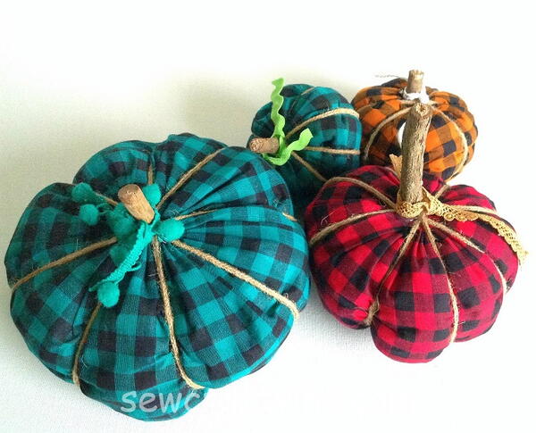 Free Plaid Fabric Pumpkin Pattern Free Plaid Fabric Pumpkin Pattern