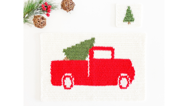 Winter Placemat Coaster Set Winter Placemat & Coaster Set