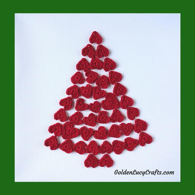 A Lovely Christmas Tree Of Hearts