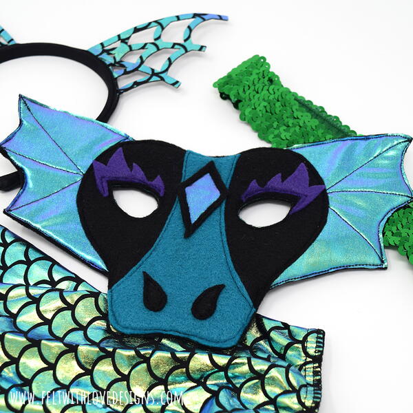 Felt Dragon Mask Felt Dragon Mask