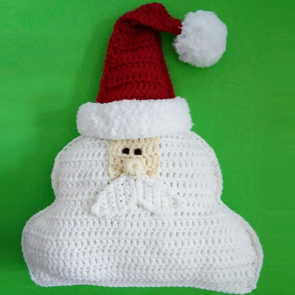 Santa Claus Crochet Pillow Pattern Santa Claus Crochet Pillow Pattern
