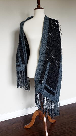 Tunisian Boho Pocket Shawl Tunisian Boho Pocket Shawl