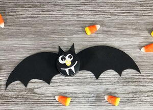 Easy Tea Light Bats Halloween Craft
