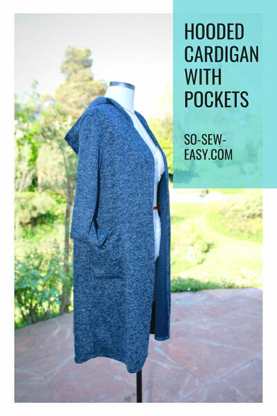 Hooded Cardigan With Pockets Hooded Cardigan With Pockets