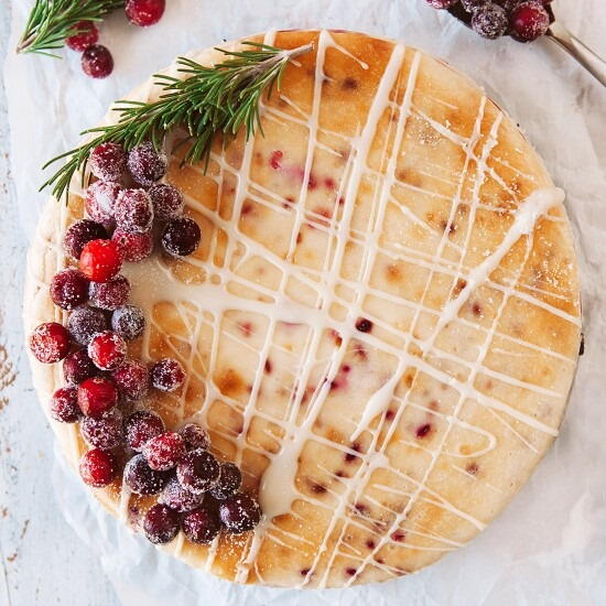 Cranberry White Chocolate Cheesecake 