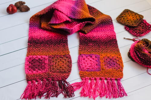 Ferris Wheel Granny Square Scarf Ferris Wheel Granny Square Scarf