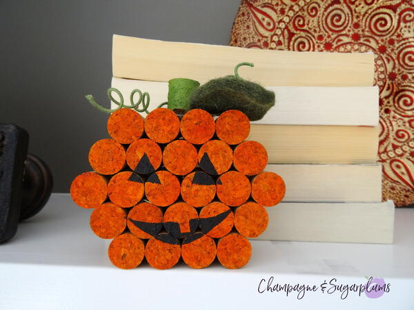 How To Make A Simple Jack-o-lantern Cork Pumpkin How To Make A Simple Jack-o-lantern Cork Pumpkin