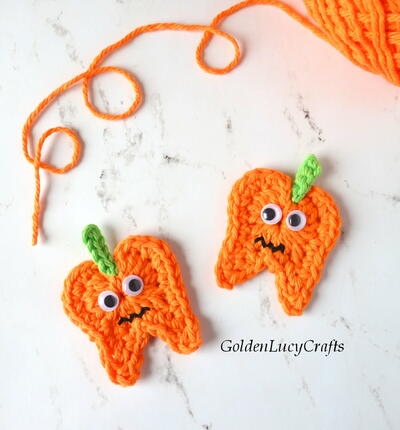 Crochet Halloween Tooth Pumpkin