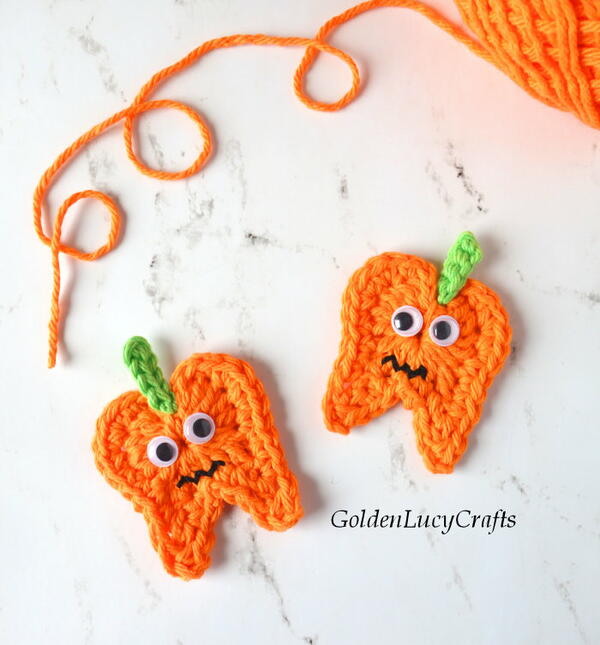 Crochet Halloween Tooth Pumpkin Crochet Halloween Tooth Pumpkin