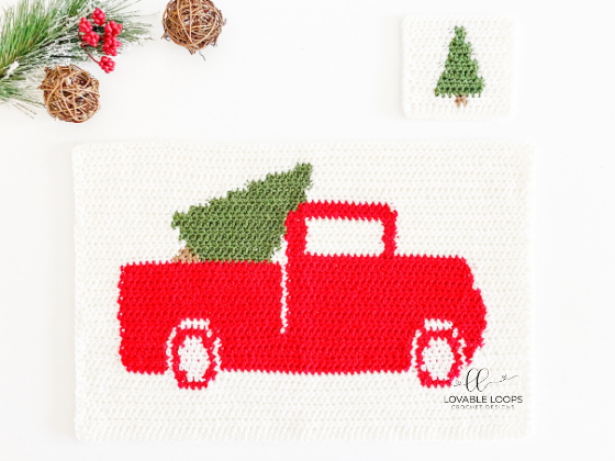 Winter Placemat Coaster Set Winter Placemat & Coaster Set