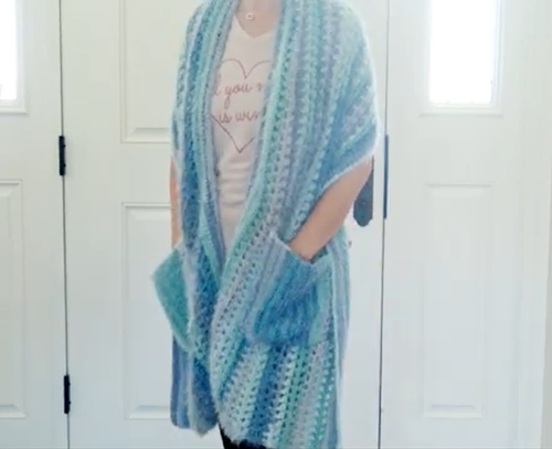 Crochet Pocket Shawl Crochet Pocket Shawl
