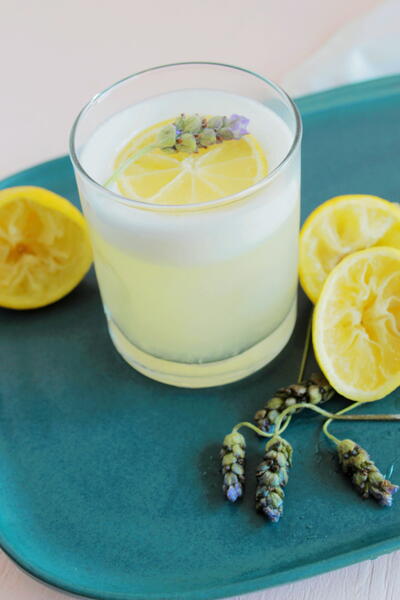Lavender Lemon Pisco Sour Cocktail Lavender Lemon Pisco Sour Cocktail