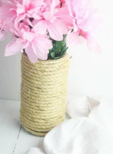 Upcycled Rope Vase Upcycled Rope Vase