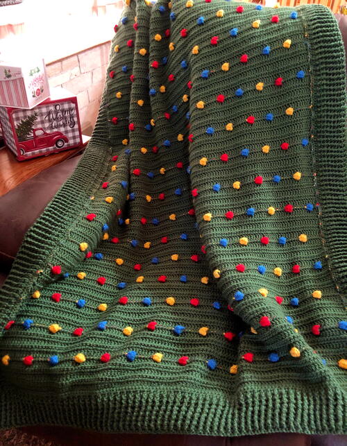 Festive Light Crochet Blanket Festive Light Crochet Blanket