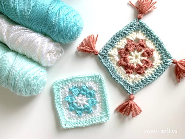 Floral Mug Rug Granny Square Floral Mug Rug Granny Square