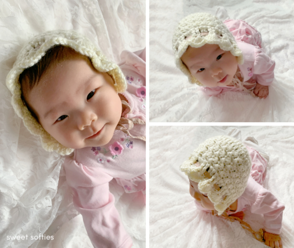 Easy Lace Bonnet For Baby Girl Easy Lace Bonnet For Baby Girl