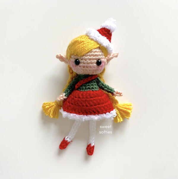 Christmas Elf Pixie Amigurumi Girl Doll Christmas Elf Pixie Amigurumi Girl Doll