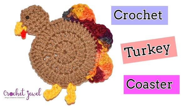 Crochet Turkey Coaster Crochet Turkey Coaster