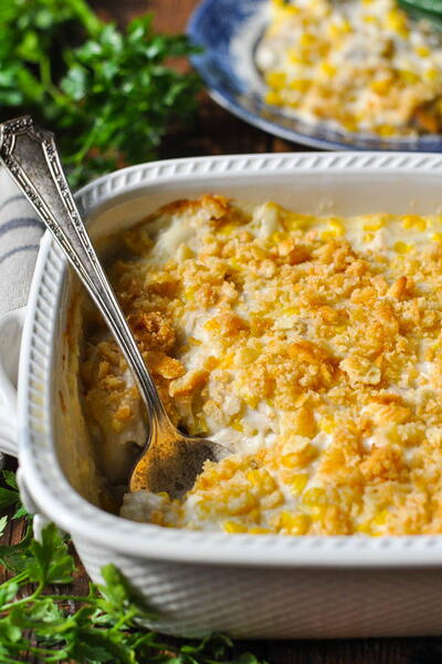 Amish Chicken And Corn Casserole Amish Chicken And Corn Casserole
