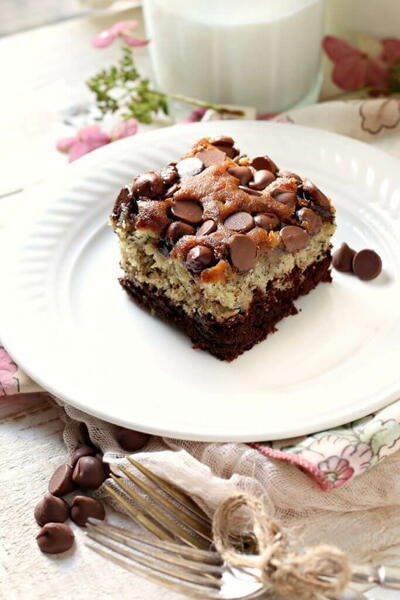 Chocolate Bottom Banana Cake Chocolate Bottom Banana Cake