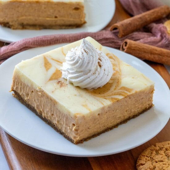 Easy Swirl Pumpkin Cheesecake Bars Easy Swirl Pumpkin Cheesecake Bars