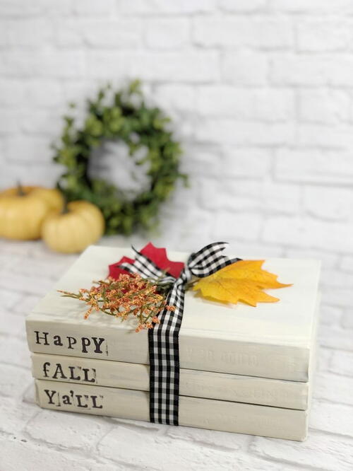 Diy Dollar Tree Book Stack For Fall Diy Dollar Tree Book Stack For Fall